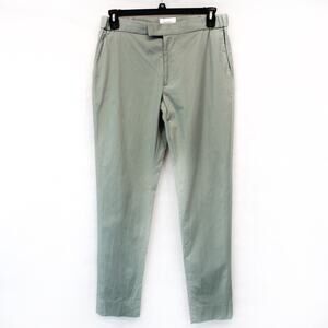 L'estrange y2k Olive Classic Cotton Straight Leg Stretch Waist Pants Large